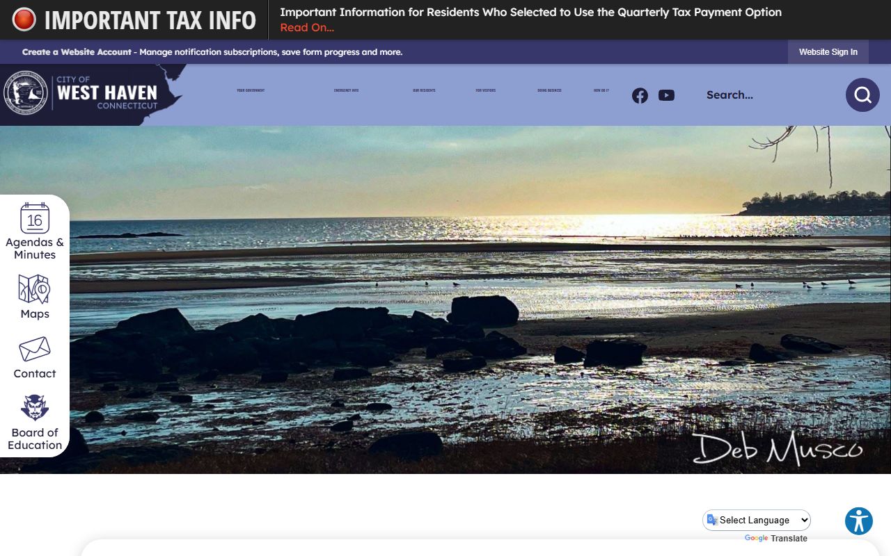 West Haven city website for residents directory and public records